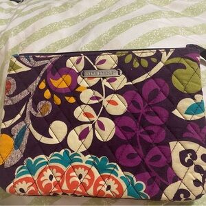Vera Bradley Purple and Cream Quilted Pouch